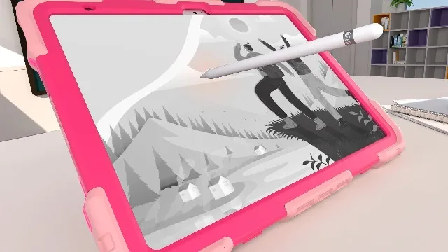 product laudtec case for ipad 11th generation full body drop protective case 10th gen with rotating stand screen protector pencil holder-4