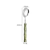 Green - round spoon