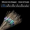 Bouchon de ligne en silicone - Vert et violet