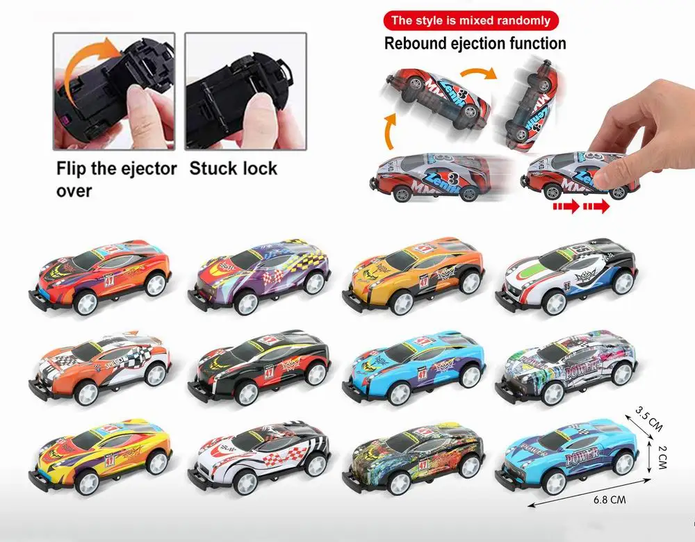 New Arrivals Pull Back Promotion Diecast Jumping Bouncing Vehicle Model Children's Stunt Alloy 360 Flip Toy Car