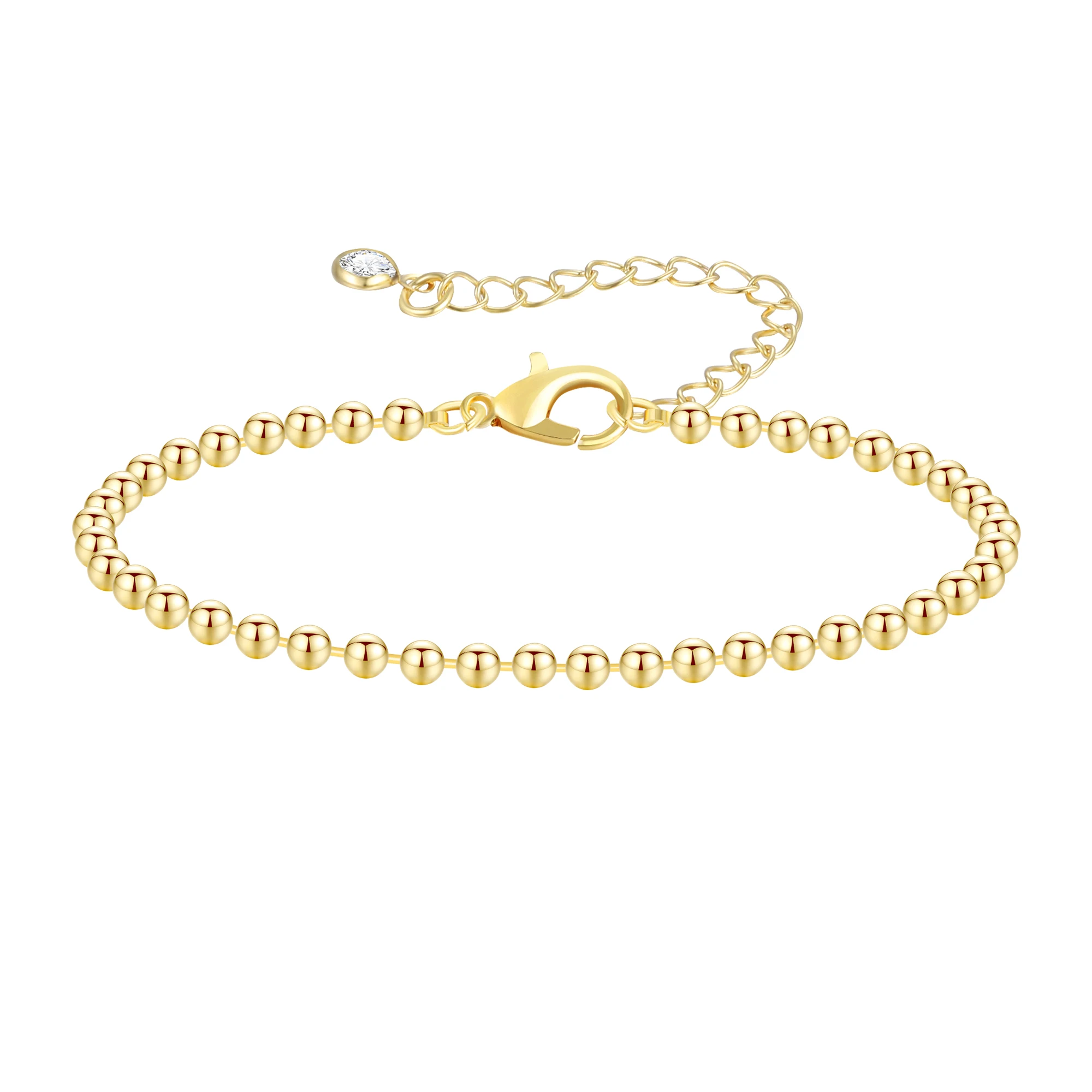 Women’s Gold Plated Bracelet Set – 6 Stackable Chain Bracelets In Cuban, Rope, Figaro & More Styles