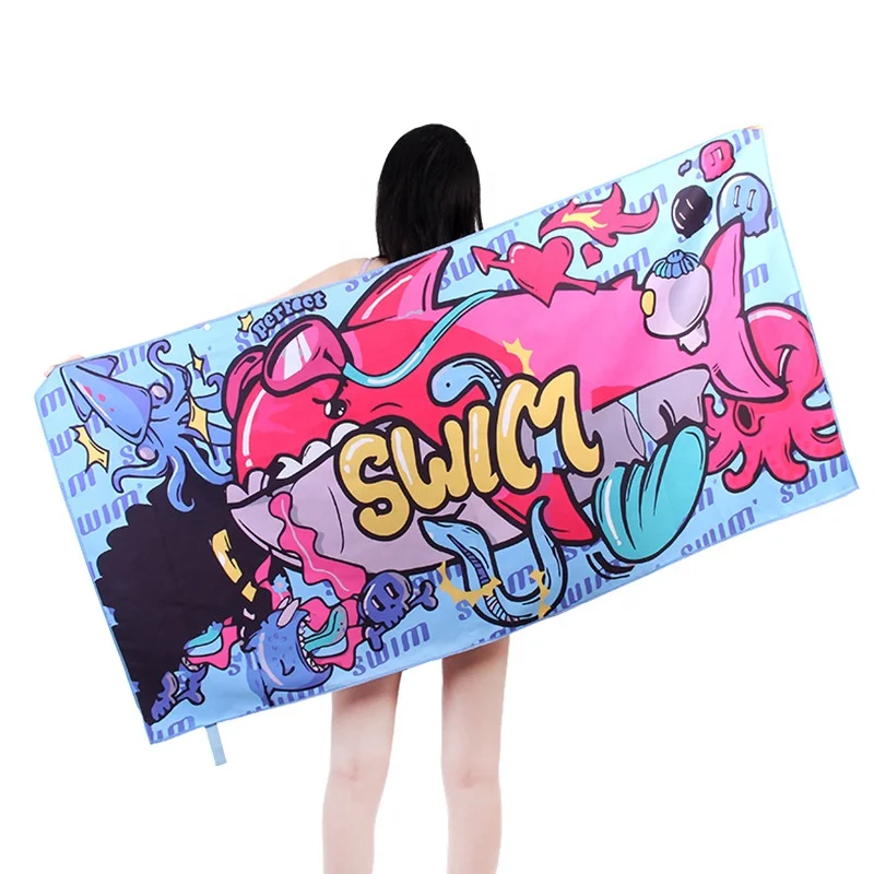 Beach Towel Towels Beach Hot Sale Printed Sand Free Microfiber Custom Beach Towel Logo