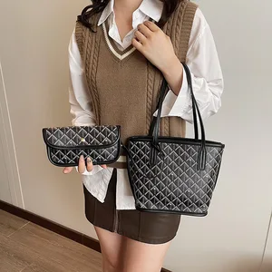 2026 Chic Checkered Tote Bag - Large Capacity  Shoulder Purse Elegant Crossbody Handbag for Women Daily Use
