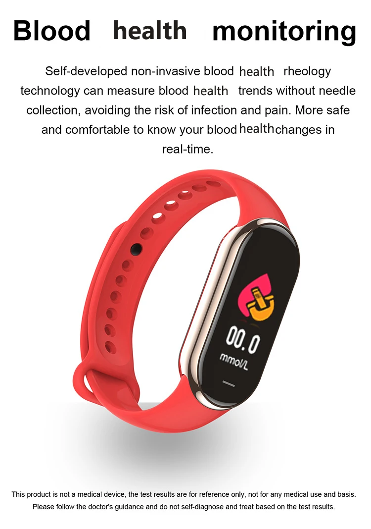 Hot Selling M8 tracker Blood Pressure Smart Bracelet Reloj ODM/OEM IP67 Waterproof Multiple Sport Smart Watch Band