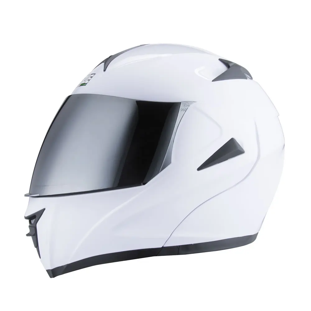 china white motorcycle helmet VIRTUE New ECE Approved China ABS Foam Flip up Modular Motorcycle Helmet  MD-808 XS/S/M/L/XL
