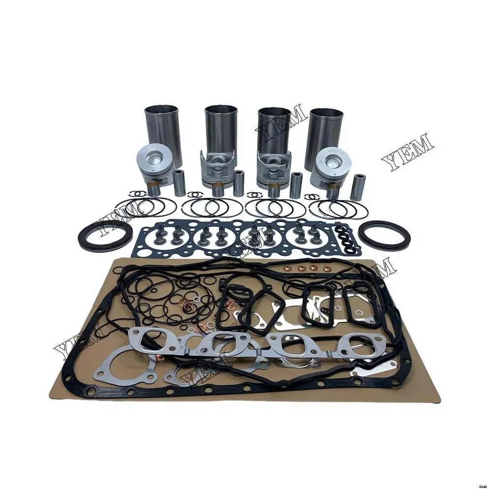 Engine Rebuilding Kit With Cylinder Gasket Set Piston Ring Liner Fit for Isuzu 4LH1