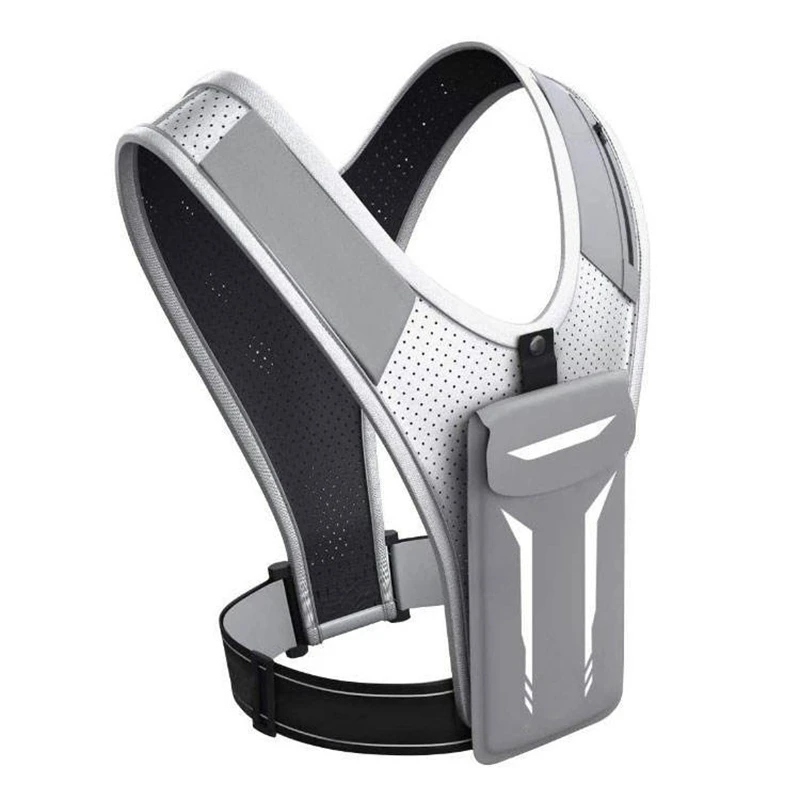 OEM Custom Logo Breathable Reflective Running Vests Hydration Bottle Chest Pack Gear Cycling Phone Holder Running Vest