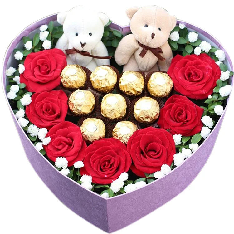 Роскошная Черная цилиндрическая картонная круглая подарочная коробка для цветов оптом