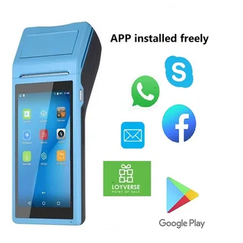 Goojprt Cheapest Q2i Handheld 5.5" Touch Screen Lottery Pos Terminal with 58mm Thermal Receipt Printer