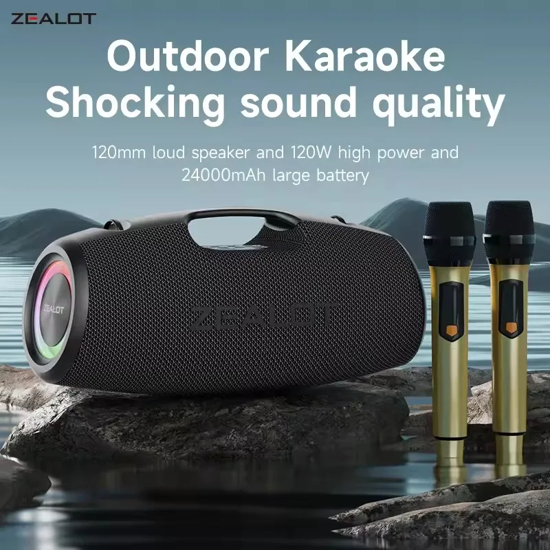スピーカー・ウーファー ZEALOT Super Bass Wireless Speaker S78M Zealot S78M Karaoke Wireless Bluetooth Speakers With