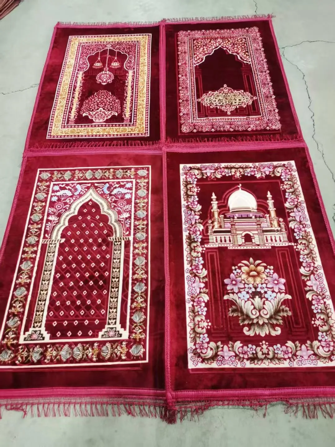 Thick Embossed Turkish Prayer Rug - Premium Islamic Sejadah Mat_voghion.com