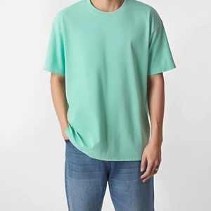 Custom Logo T-Shirt Men Heavy Cotton 3D Embossed Printed T-Shirt Plus Size Fitness Occasion Custom Brand-Oversized Fitness Shirt