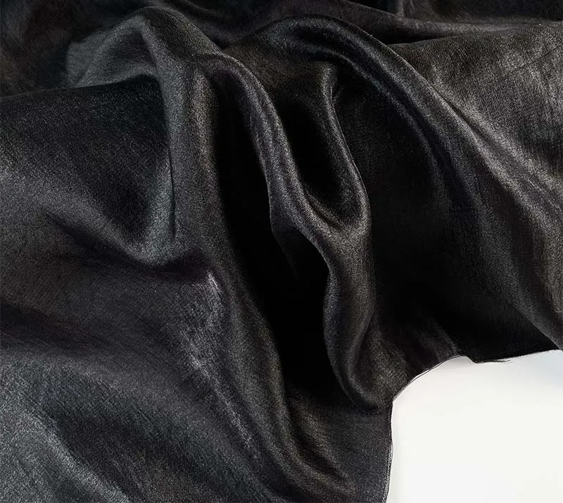 Frost Like Glass with Multiple Colors Bright Silk Luster Micro Pleated Silk Linen Satin Linen Fabric Cotton Linen Fabric