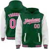 White Sleeve Kelly Green Jacketwhite Pink