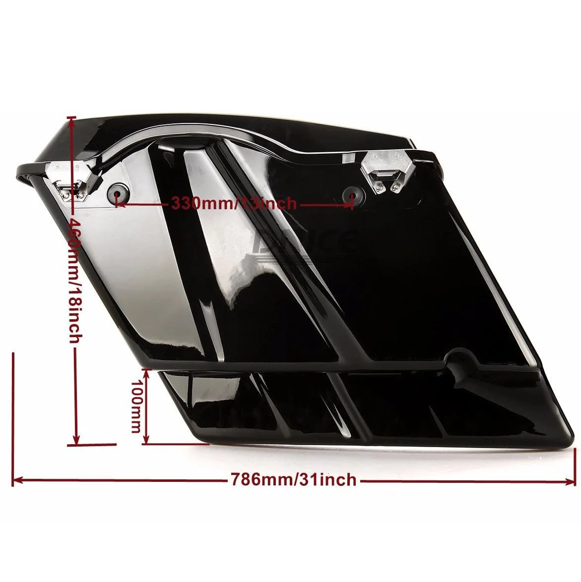 5" Extended Stretched Saddlebags With Keys for Harley Road Glide FLHTCU Extended Saddlebags Road King 1993-2013 Vivid Black