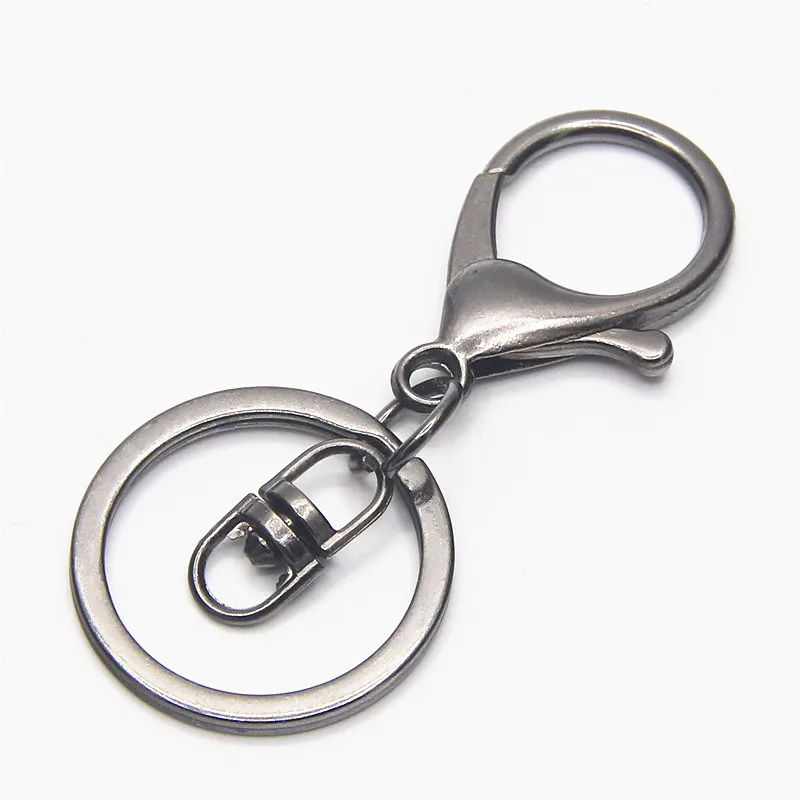 Large Key Ring With Clasp Bronze or Silver Keychains Ready to Personalize  Jewelry Gift Supplies 70mm 