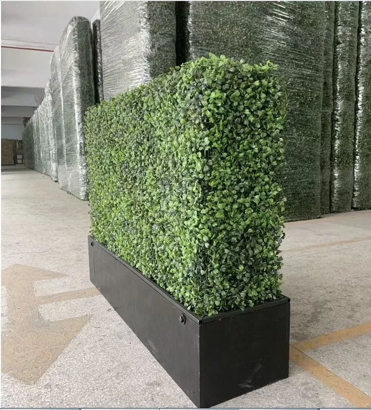 Wand-Garten-Rasen Faux Milan-Gras Sichtschutz-Zaun Pflanze Knstlicher  Buchsbaum mit Pflanzkasten