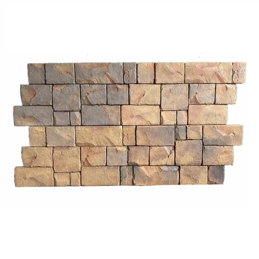 Hot Sale Exterior Paneles De Piedra PU De Pared Faux Castle Wall Stone Panel, image size:1000x1000