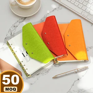 New Design PVC Clear Cover A5 A6 A7 Agenda Factory Price Waterproof Transparent TPU Diary Custom Logo Pu Leather Binder Notebook