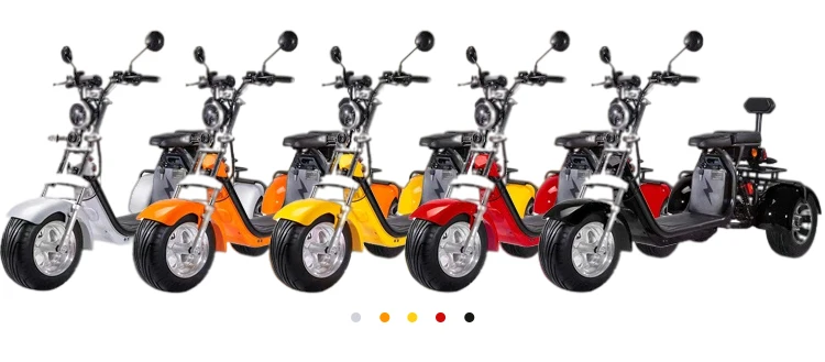 EEC COC Approval Street With Pedal Three Wheel cargo motorcycle Golf Tricycles for adult Citycoco Scooter