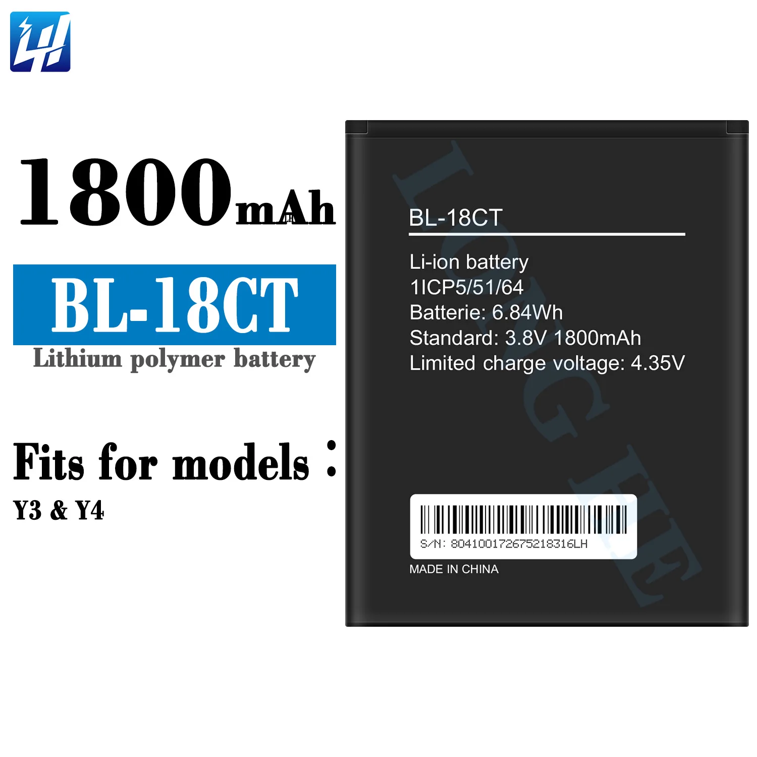 BL-18CT 1800mah Battery for Tecno Y3 and Y4 Reliable Power