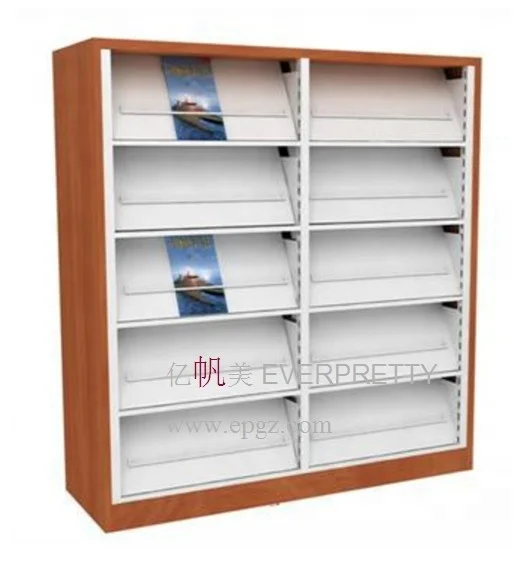 School Library Furniture Wooden Steel Bookshelf