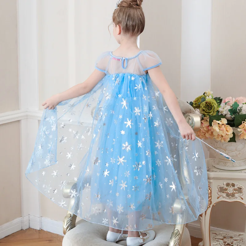 Yoliyolei Wholesale Party Wear Gown Glitter Fabric Elsa Anna Snow Kids  Princess Fancy Dresses for Little Girl