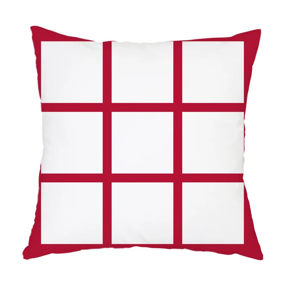 Sublimation 9 Panel Pillow case Custom logo Color Photo Collage Cushion Cover with 2 Side Printed Sublimation Blanks Pillow