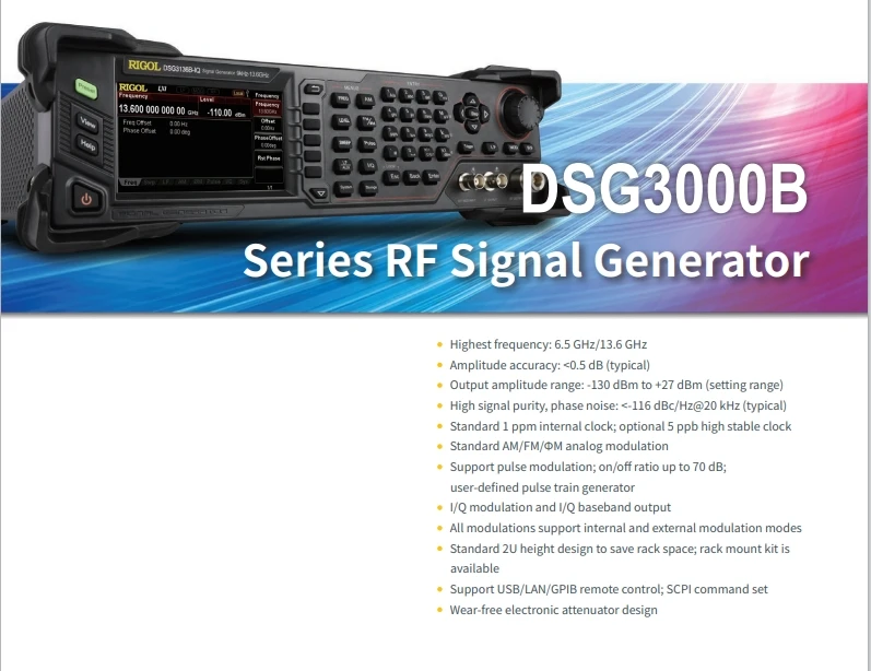 Rigol DSG3136B-IQ Rf Signal Source Supports Both Internal And External ...