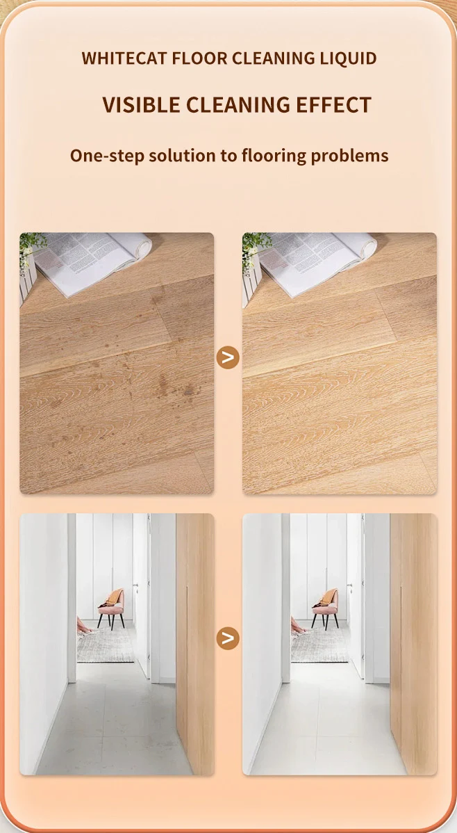 VISIBLE CLEANING EFFECT One-step solution to flooring problems