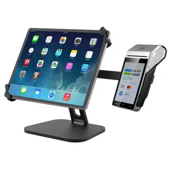 Universal Security Desk POS Stand With Holder Aluminum Foldable Adjustable Enclosure Tablet Display Stand