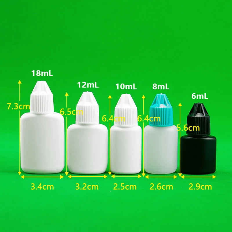 5ml HDPE dropper plastic bottle with screw cap for Eyelash, eye drop, glue or nail polish