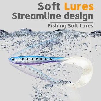 5cm6.5g Artificial Fishing Lure 3d Eyes Roll Tail Baits Soft Bait Realistic Scales Soft Fishing Lures – Soft Lure – view 5