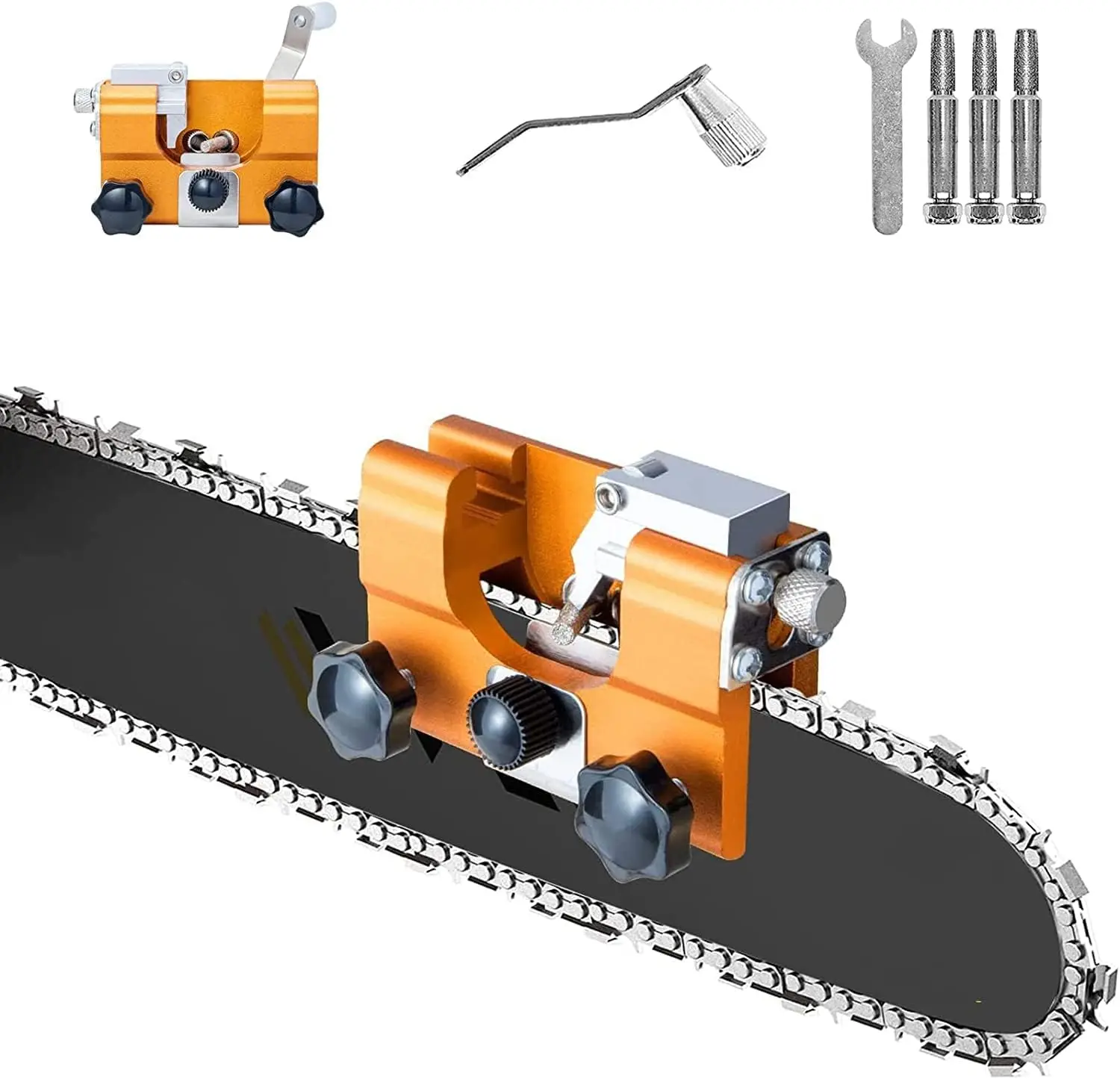 Saw Blade Sharpening Portable Machine Circular Chain Grinder Chain Clip Abrasive Tools Sharpening Jig Chain Saw Grinder
