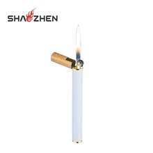 Wholesale Cheapest Slim Cigarette Gas Lighter,Portable Flint Refillable Butane Flame Metal Cigarette Lighters
