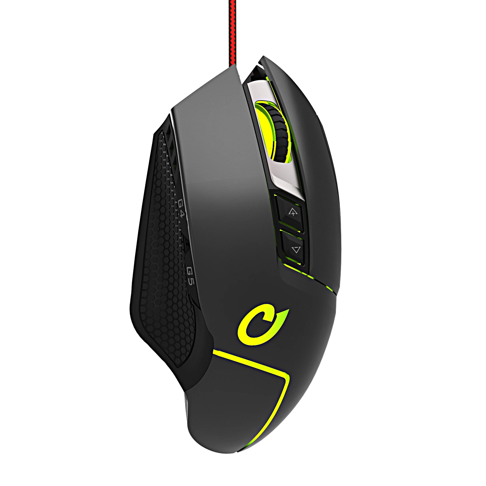 Torich Ergonomic Wired Mouse 7 Button Optical Mice 4 Adjustable DPI Levels 7 Colors RGB LED Breathing Light Fit for Notebook PC