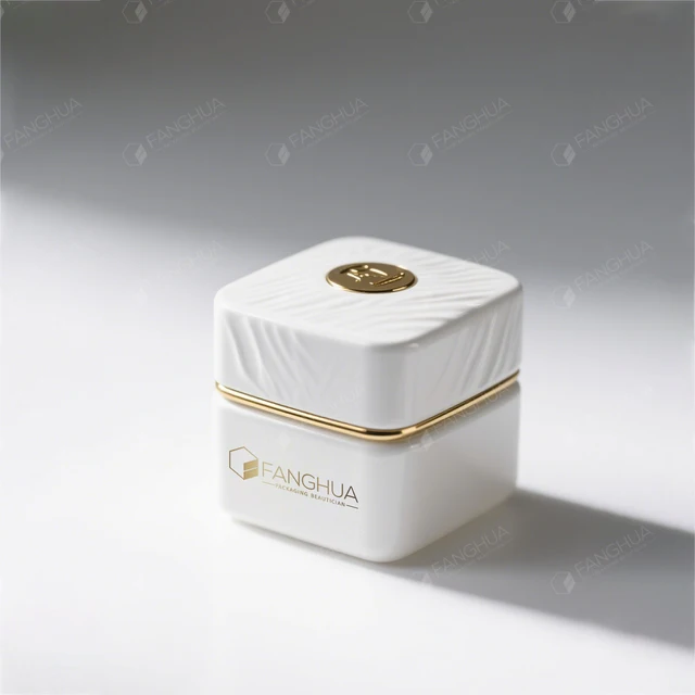 White Matter Cream Jar 50ml Color Frosted Dropper Bottles New Design Crystal Perfume Bottles Luxury