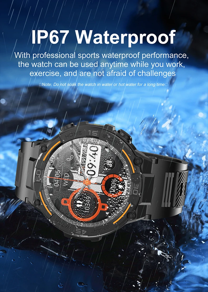 HW50 Montre Smartwatch Outdoor Sports 290 MAh IP67 Waterproof Level Reloj 360*360 Round Full Touch TFT Screen Type Smart Watches