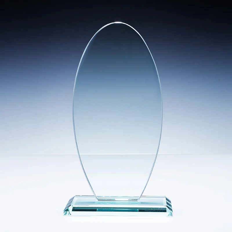 2023 Commercial decoration custom blank crystal trophy Glass trophy