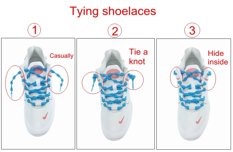 Hide Laces Lace Trainers Without Bow Custom Elastic Knots Shoelace