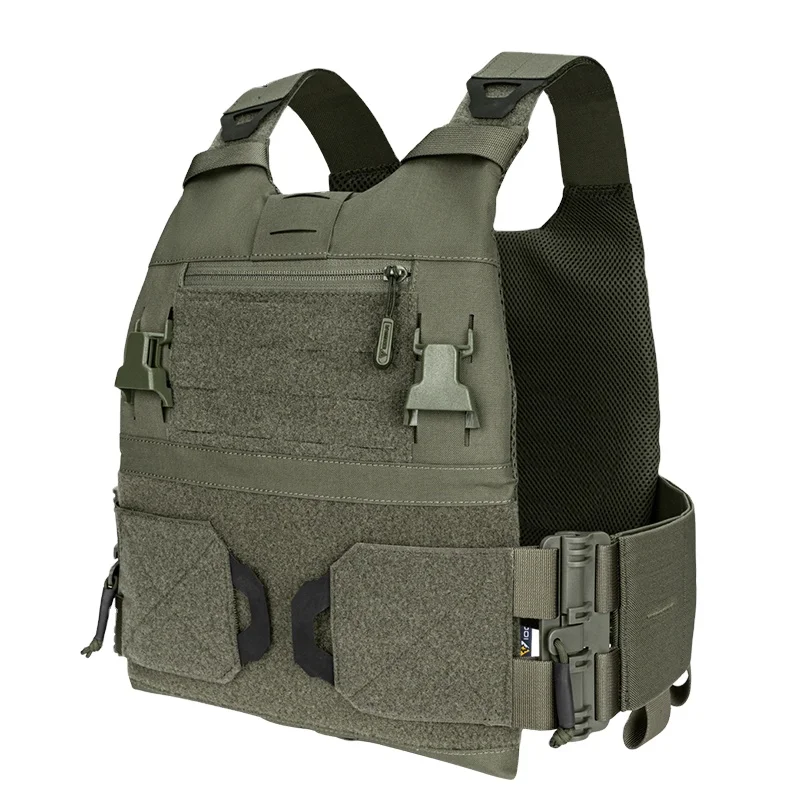 Gilet Tactique IDOGEAR VT6301 - Armure Molle Avec Coudières - Noir/vert/gr
