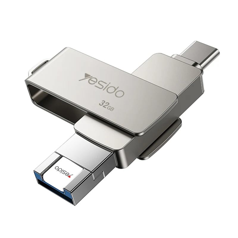 YESIDo New Design Zinc Alloy Shell with OTG Adapter Function USB Memory Sticks Memory Cards