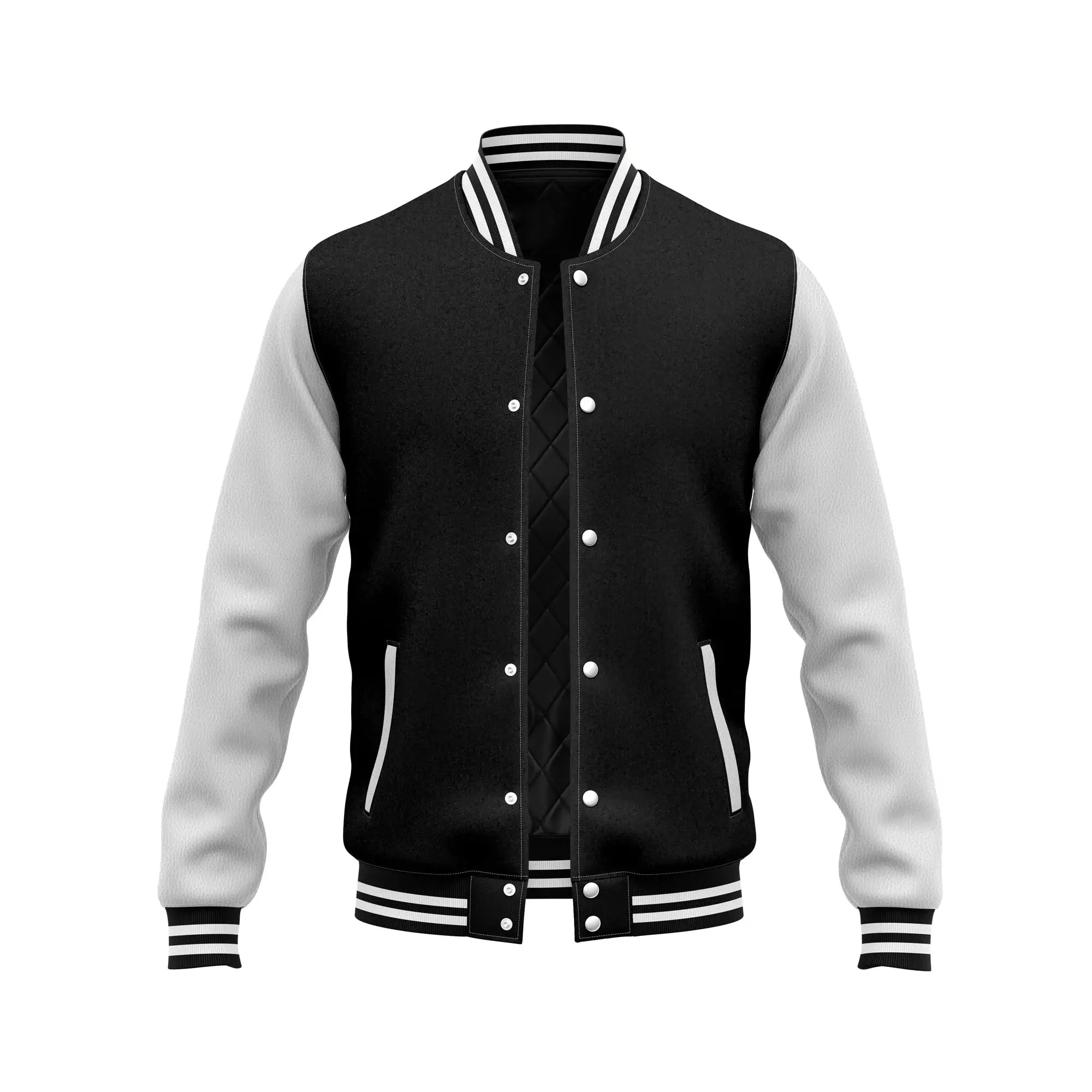Varsity Baseball Letterman Wool and Leather Premium Quality Unisex Basketball Jacket mens_voghion.com