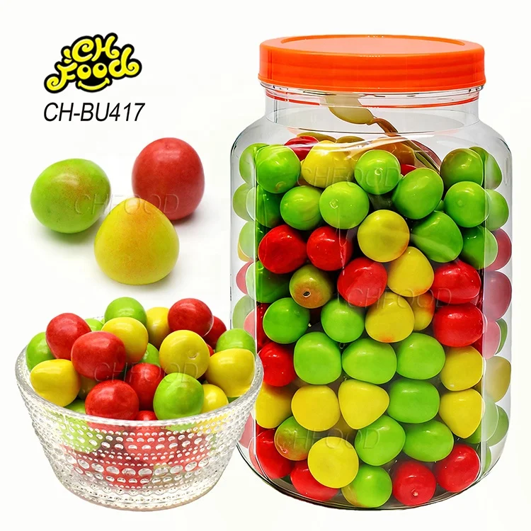 Wholesale Mix Fruit Flavor Bubble Gum Halal Gum OEM China Colorful Ball Chewing Gum Sweet Candy Snack