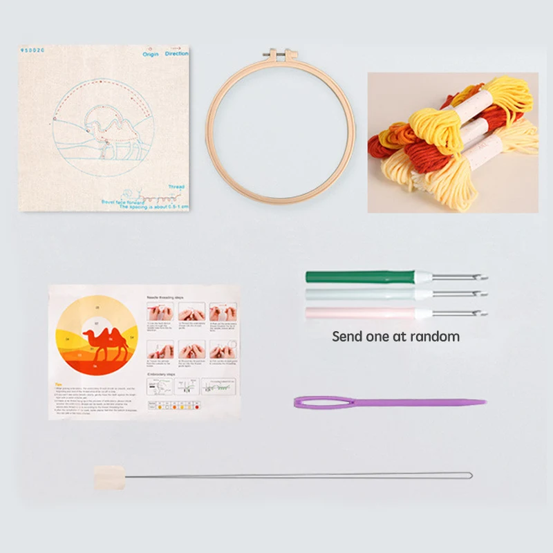 Punch Needle Coasters Kit Easy DIY Punch Needle Embroidery Kit for Beginners Adults Kids Including Patterns Art Craft Supplies