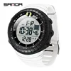 6 Black Case White Dial White Band