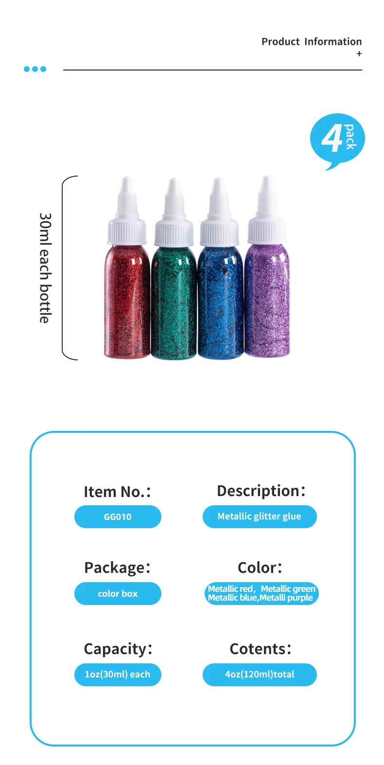 Aovia Assorted Colors Glue Stick Glitter Glue Nontoxic Safe For Kids