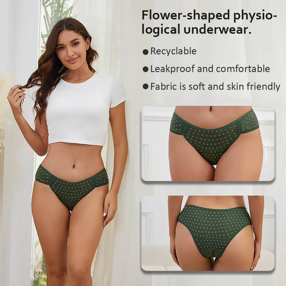 Floral Print Period Brief back-coverage view