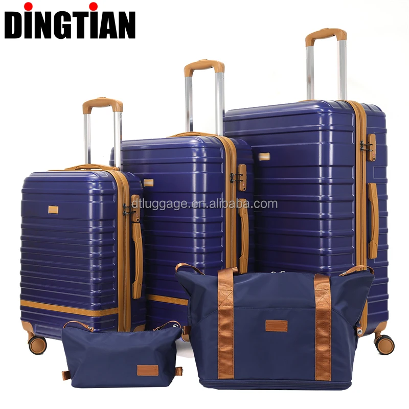 Luxury  New Style Design Carry on Set of 3 Pcs ABS PC Luggage Set for Girls Hard case Lightweight Suitcase Maletas De Viaje
