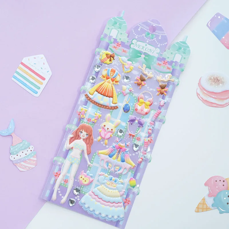 Cute 3D Sponge Deco Sticker - Kawaii & Aesthetic Stickers with